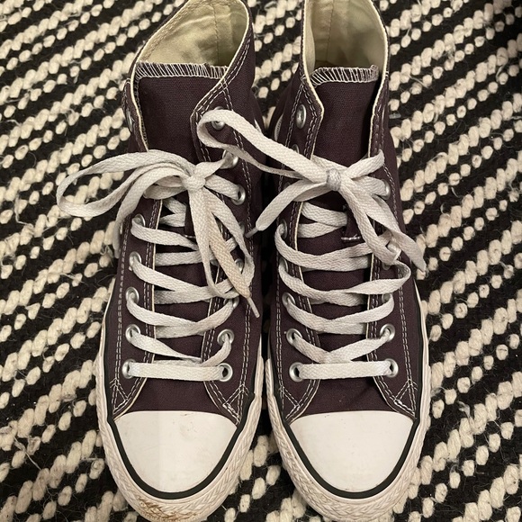 Converse Shoes - Dark Gray Converse High Tops